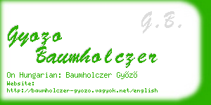 gyozo baumholczer business card